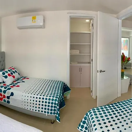 Apartamento Apartamento Al-2 Frente A La Playa Con Aire Acondicionado Y Wifi Cartagena