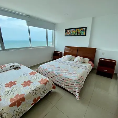 Apartamento Al-2 Frente A La Playa Con Aire Acondicionado Y Wifi * Cartagena