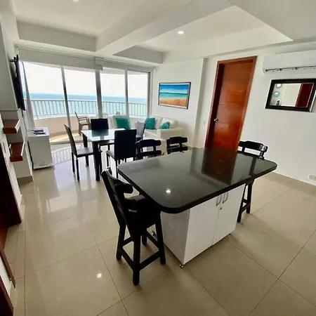 Apartamento Al-2 Frente A La Playa Con Aire Acondicionado Y Wifi Apartamento Cartagena