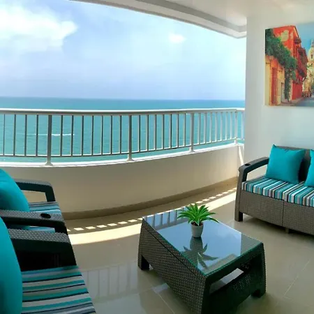 Apartamento Al-2 Frente A La Playa Con Aire Acondicionado Y Wifi Cartagena