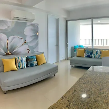 Apartamento Al-2 Frente A La Playa Con Aire Acondicionado Y Wifi Apartamento Cartagena