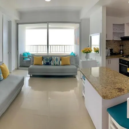 Apartamento Al-2 Frente A La Playa Con Aire Acondicionado Y Wifi * Cartagena